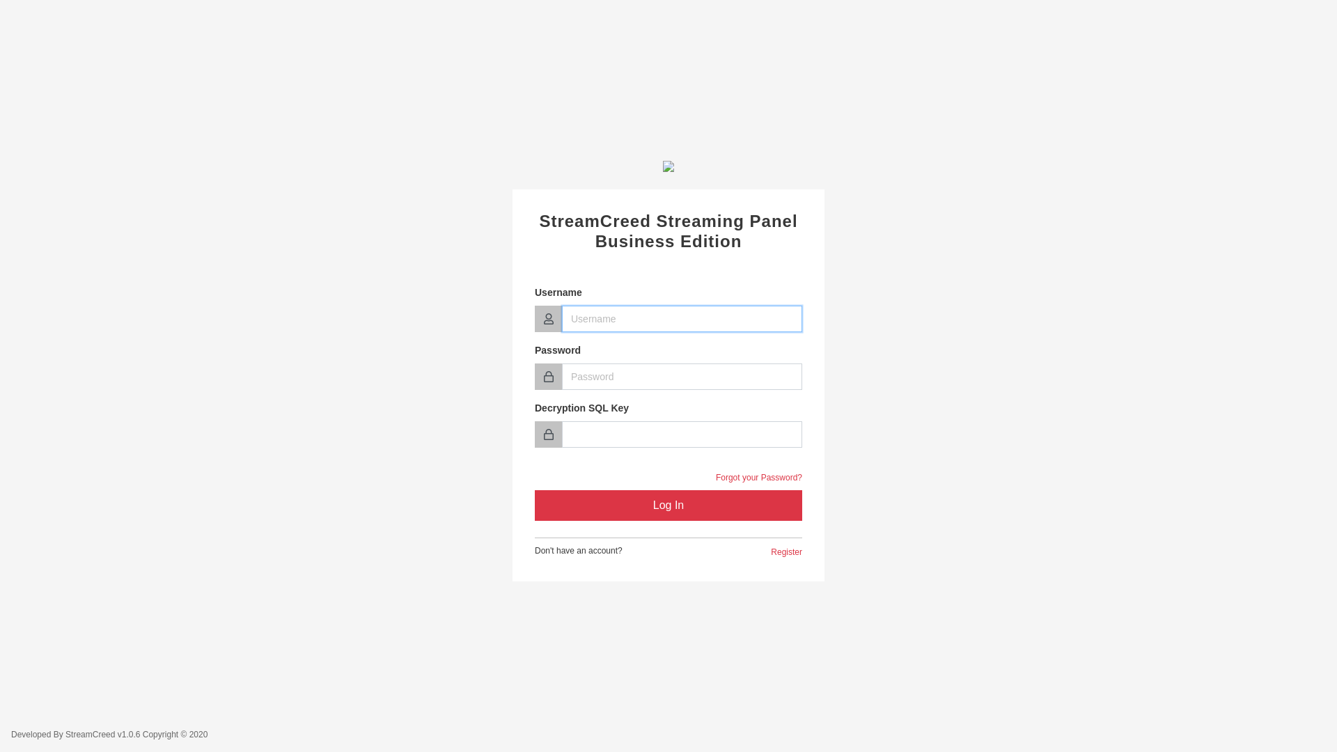 website screenshot of https://cms.streamcreed.com/24222e7fcfc4/userpanel/index.php