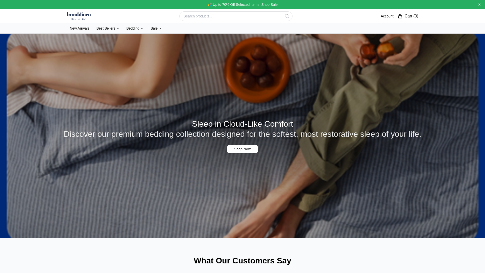 website screenshot of https://linnora.shop/