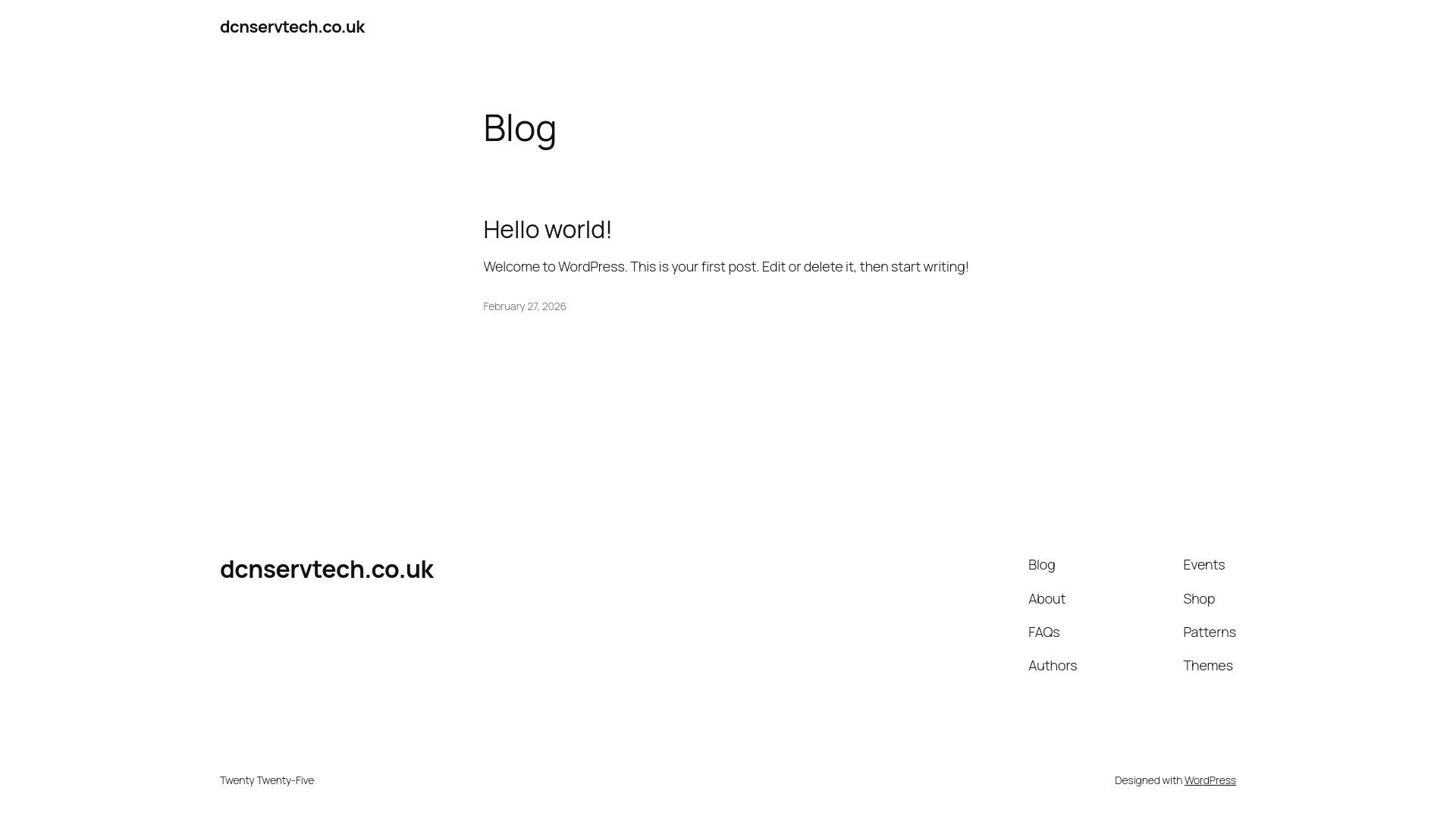 website screenshot of https://dcnservtech.co.uk/