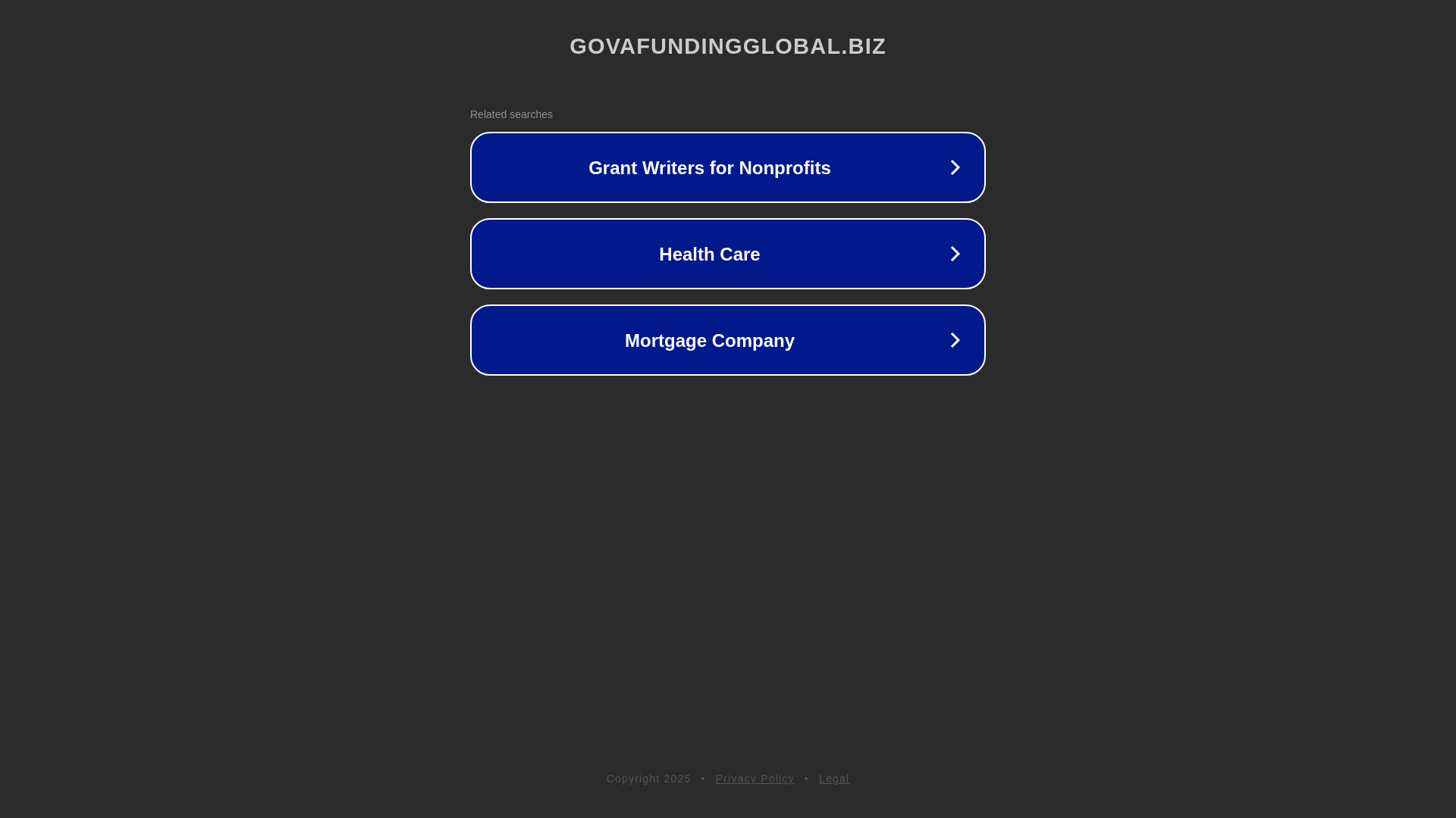 website screenshot of https://govafundingglobal.biz/