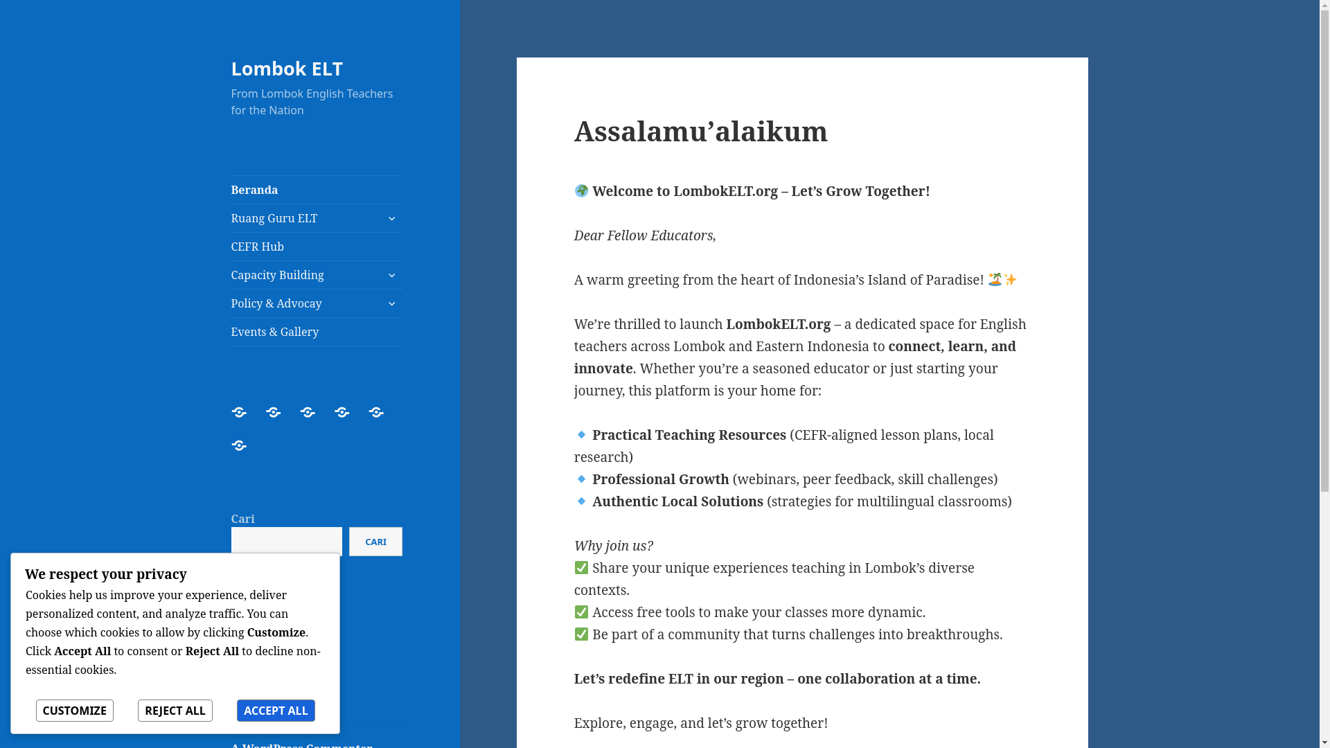 website screenshot of https://lombokelt.org/