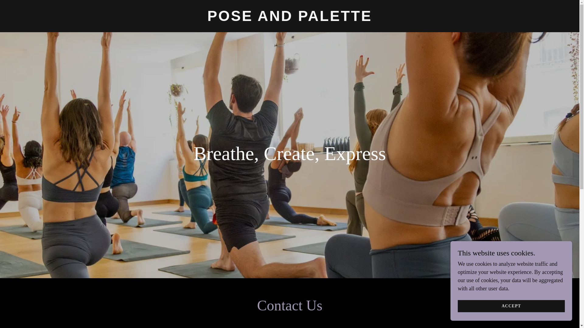 website screenshot of https://poseandpalette.com/