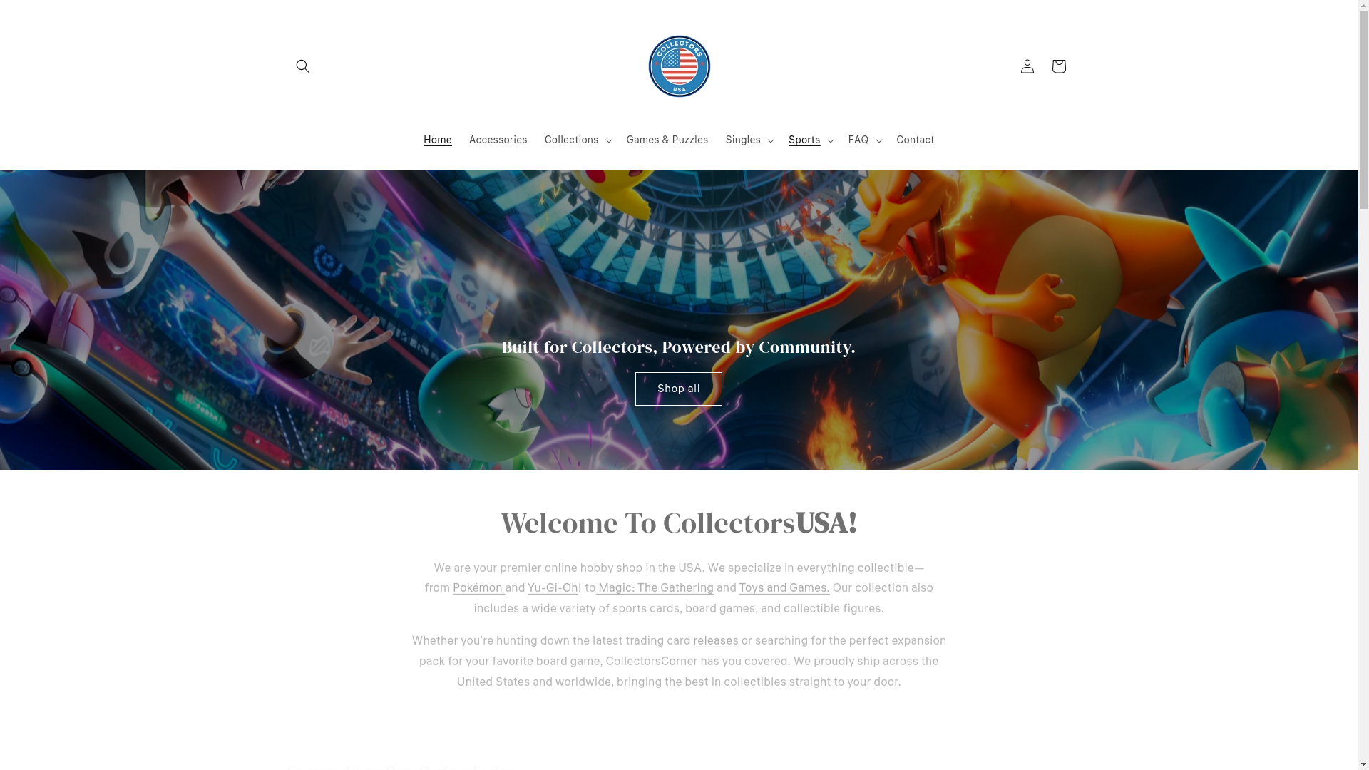 website screenshot of https://collectorsusa.org/