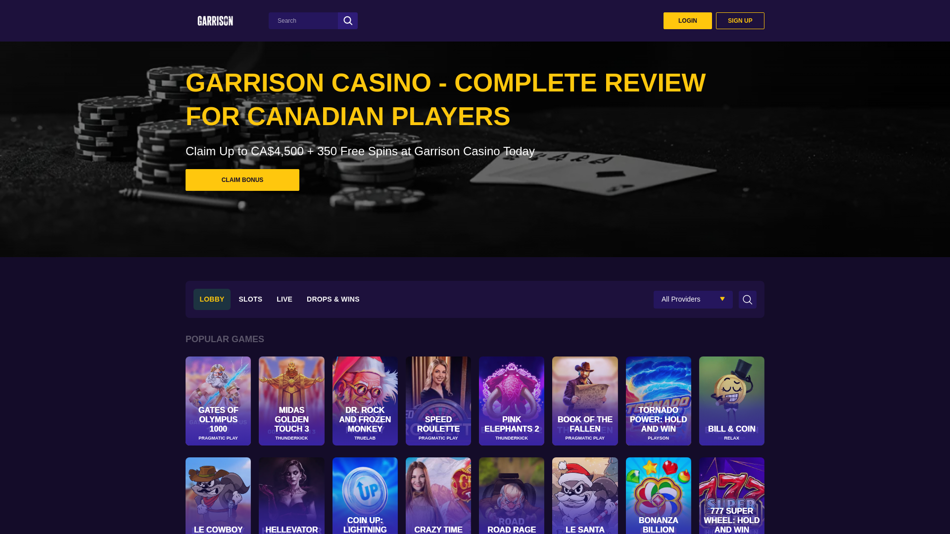 website screenshot of https://garrisoncasino-cc.pages.dev/