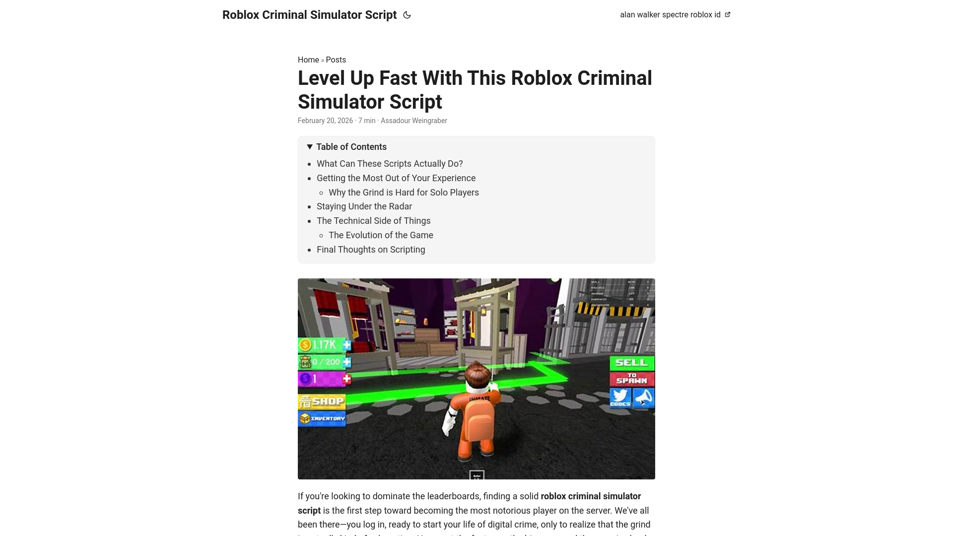 website screenshot of https://roblox-criminal-simulator-script.pages.dev/