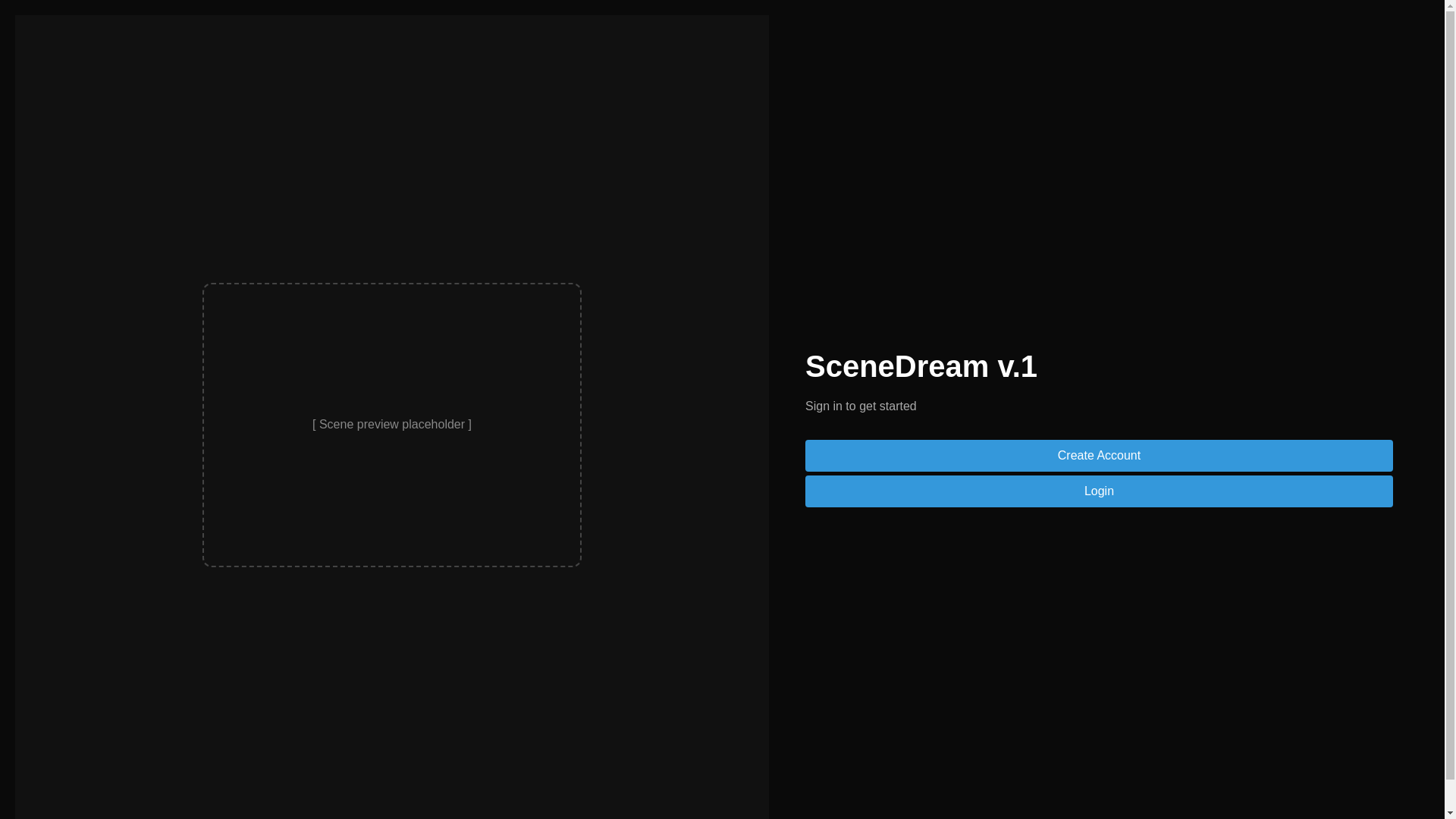 website screenshot of https://scenedream.studio/