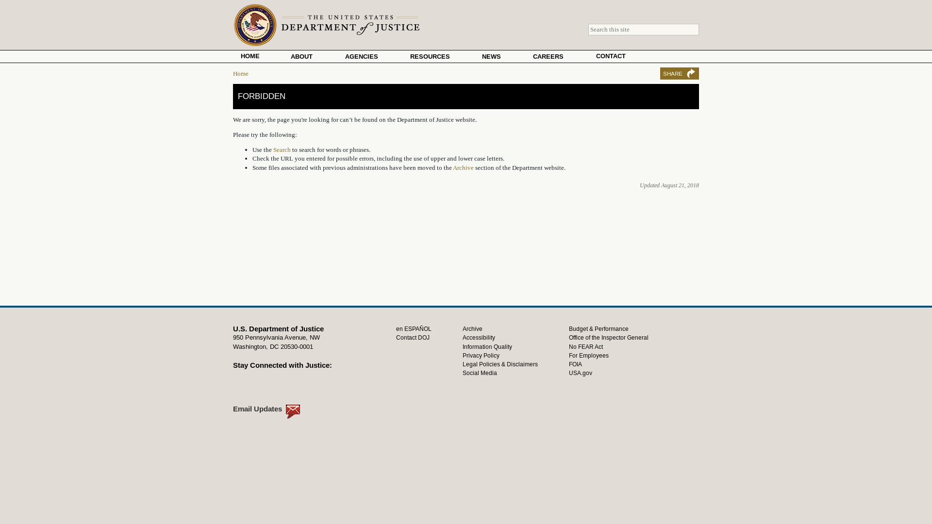 website screenshot of https://www.justice.gov/video-files/