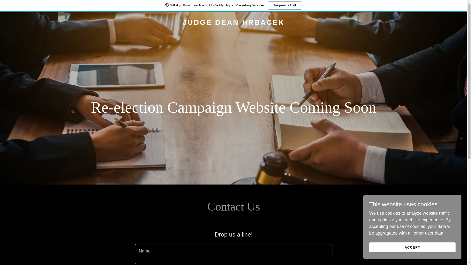 website screenshot of https://judgedeanhrbacek.com/