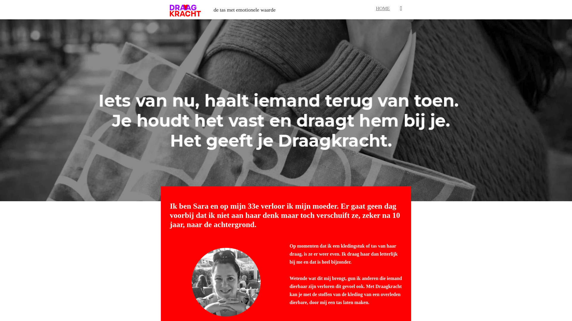 website screenshot of https://draagkracht.nu/