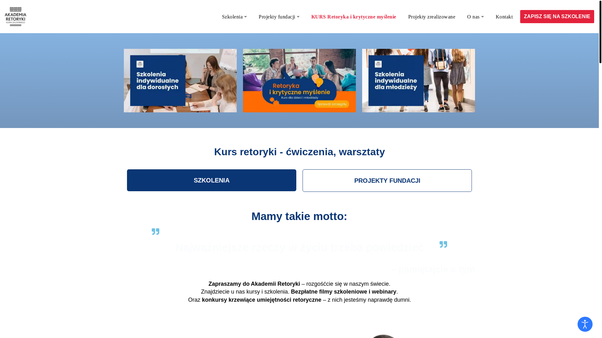 website screenshot of https://akademia2025.pl/