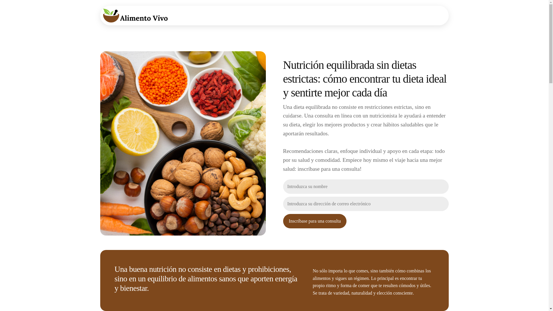 website screenshot of https://alimentovivorq.com/