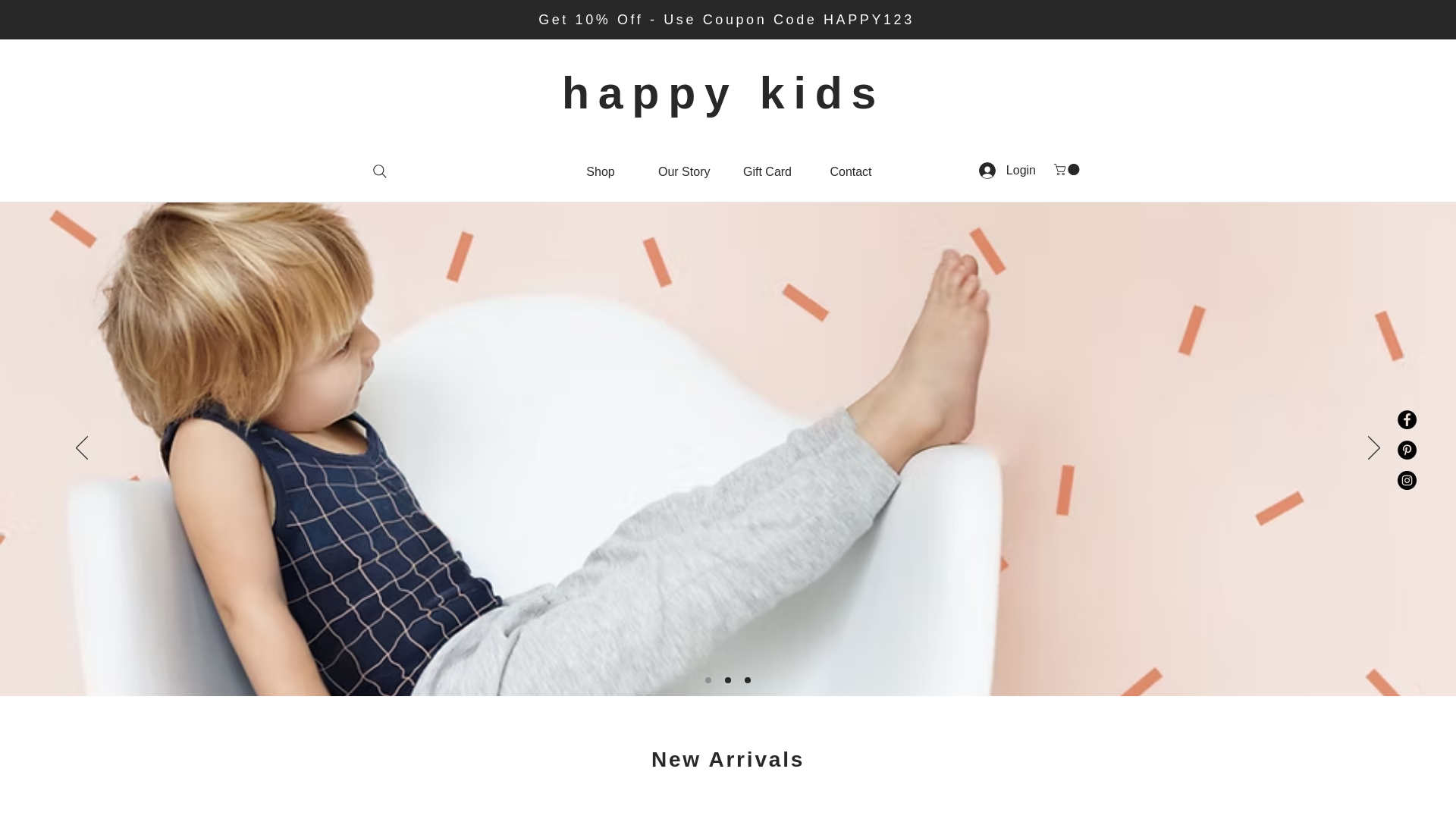 website screenshot of https://storehappykids.com/