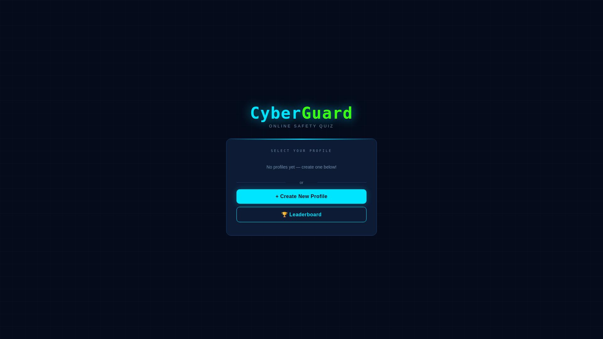 website screenshot of https://cyberquiz.pages.dev/