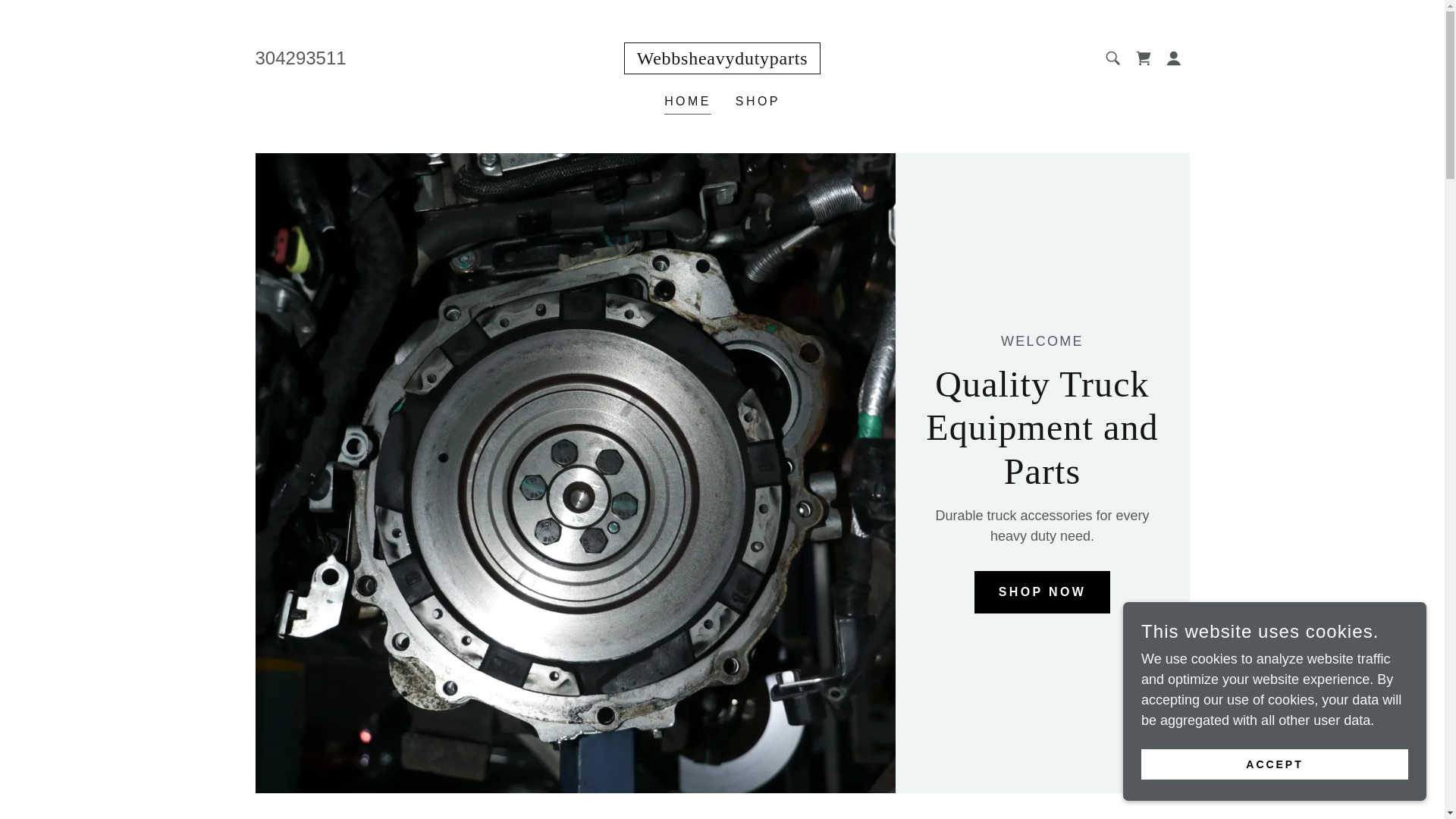 website screenshot of https://webbsheavytruckparts.com/