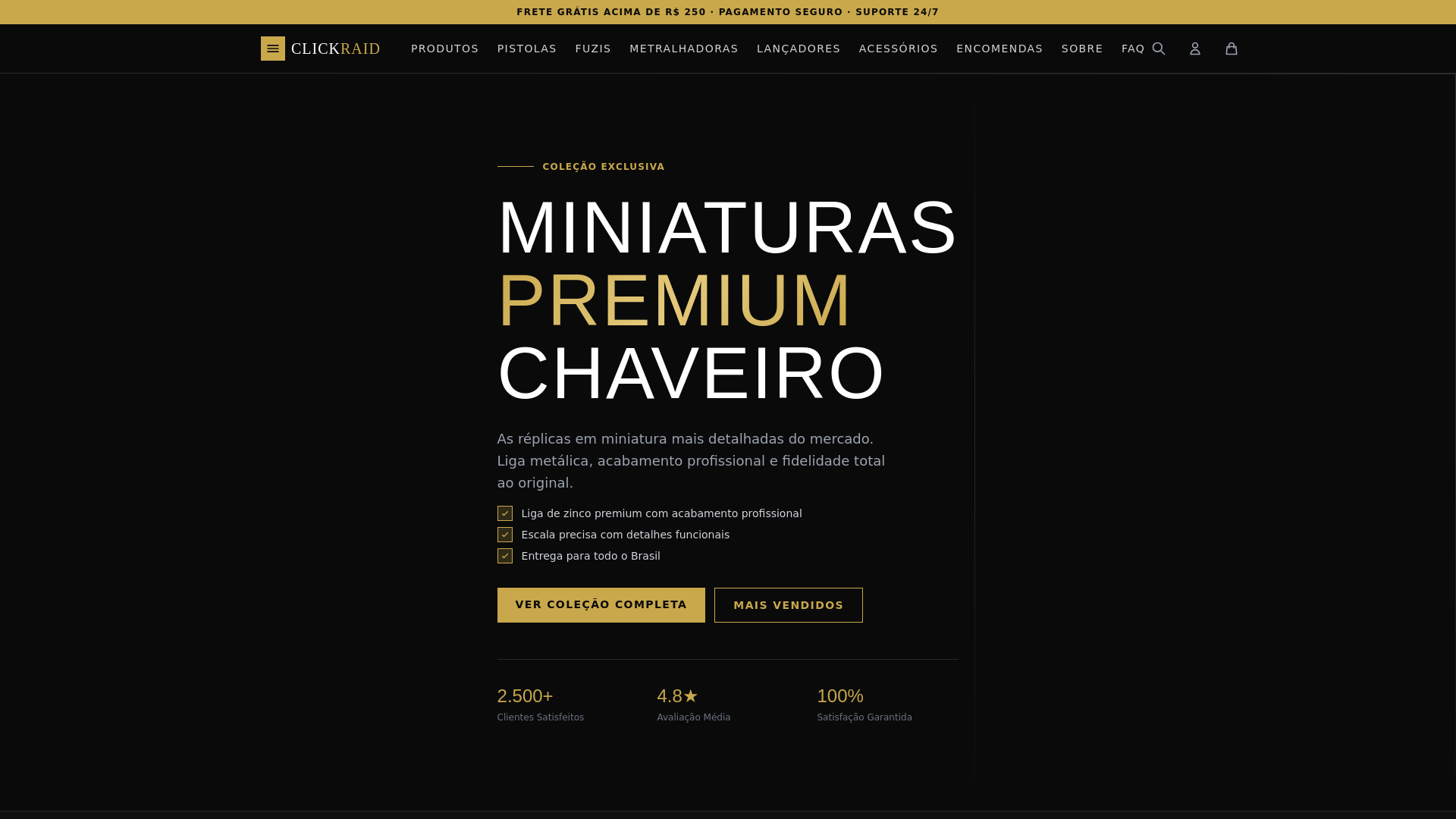 website screenshot of https://clickraidofc.com.br/