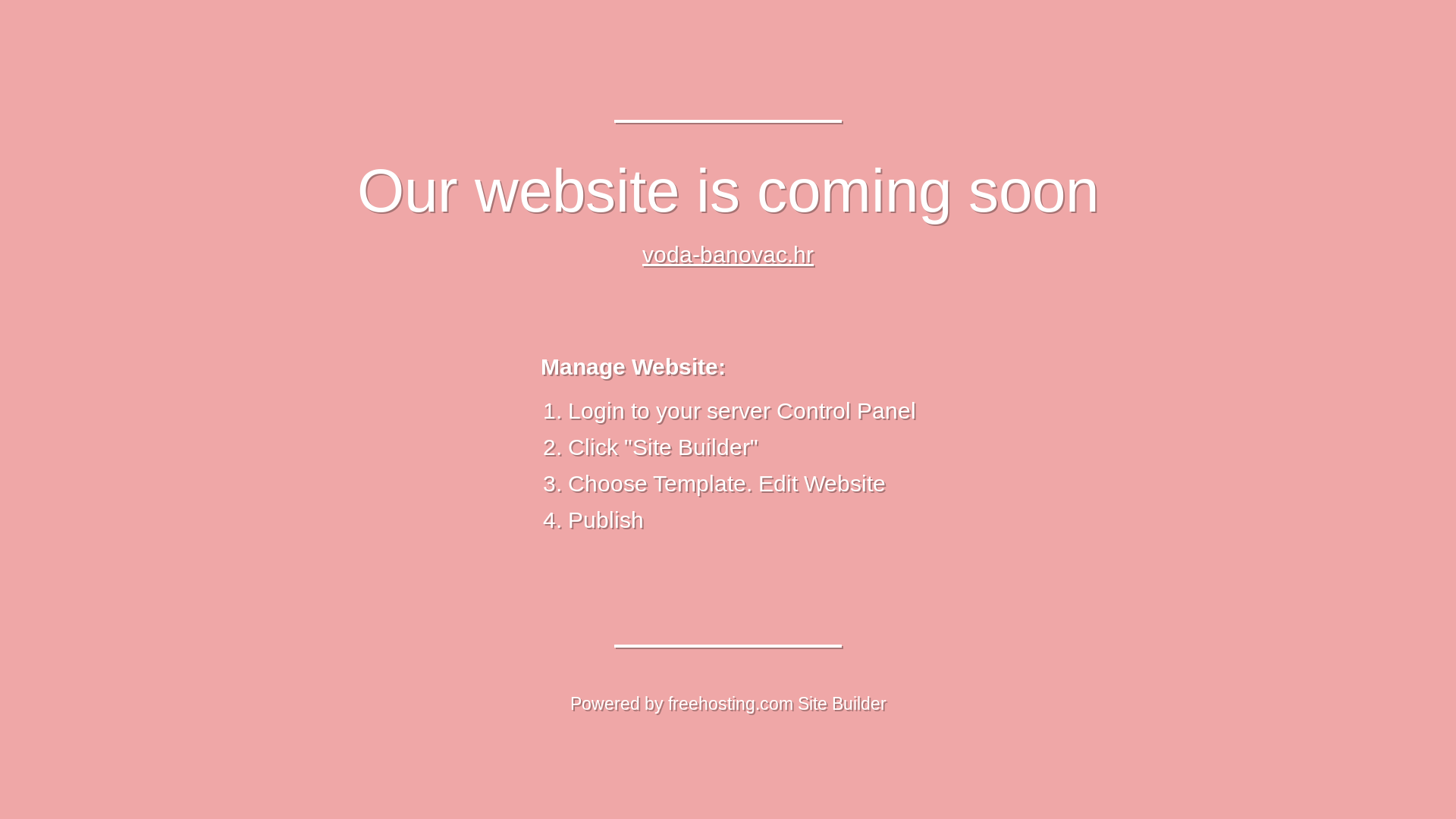 website screenshot of https://voda-banovac.hr/