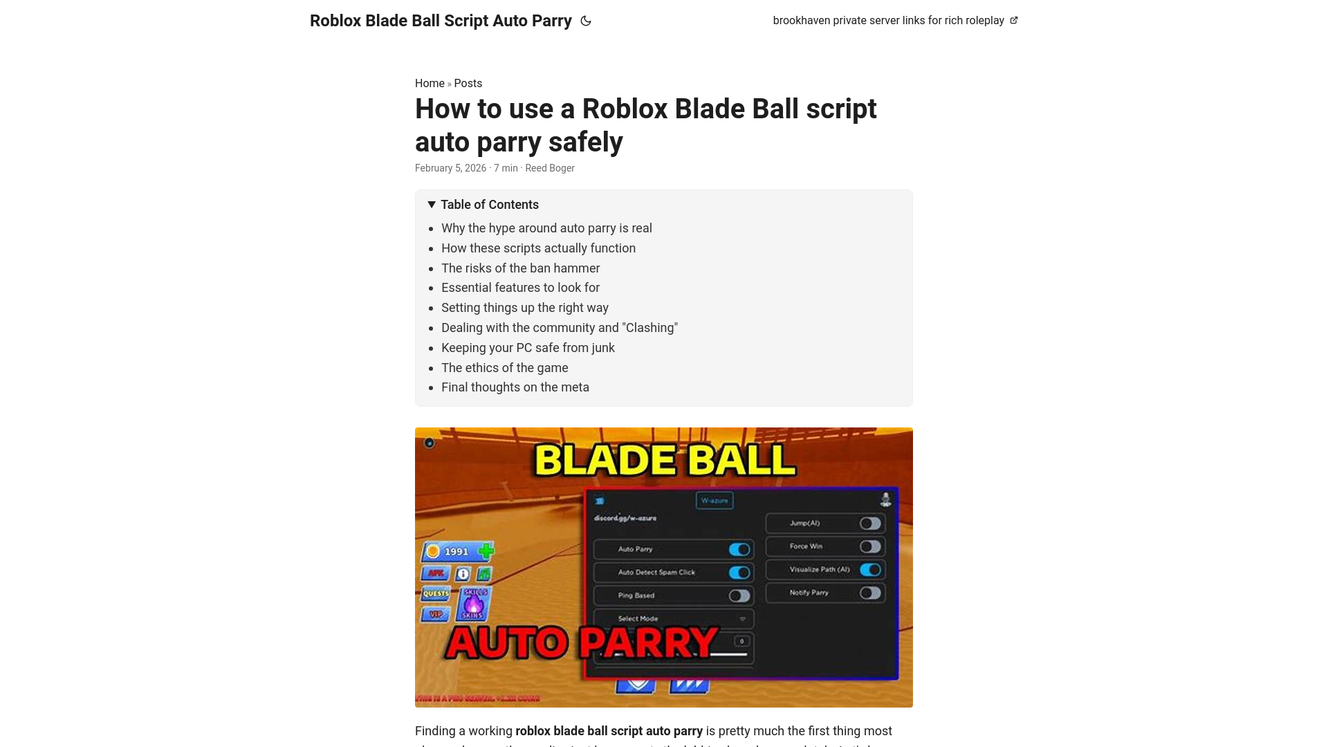 website screenshot of https://roblox-blade-ball-script-auto-parry.pages.dev/