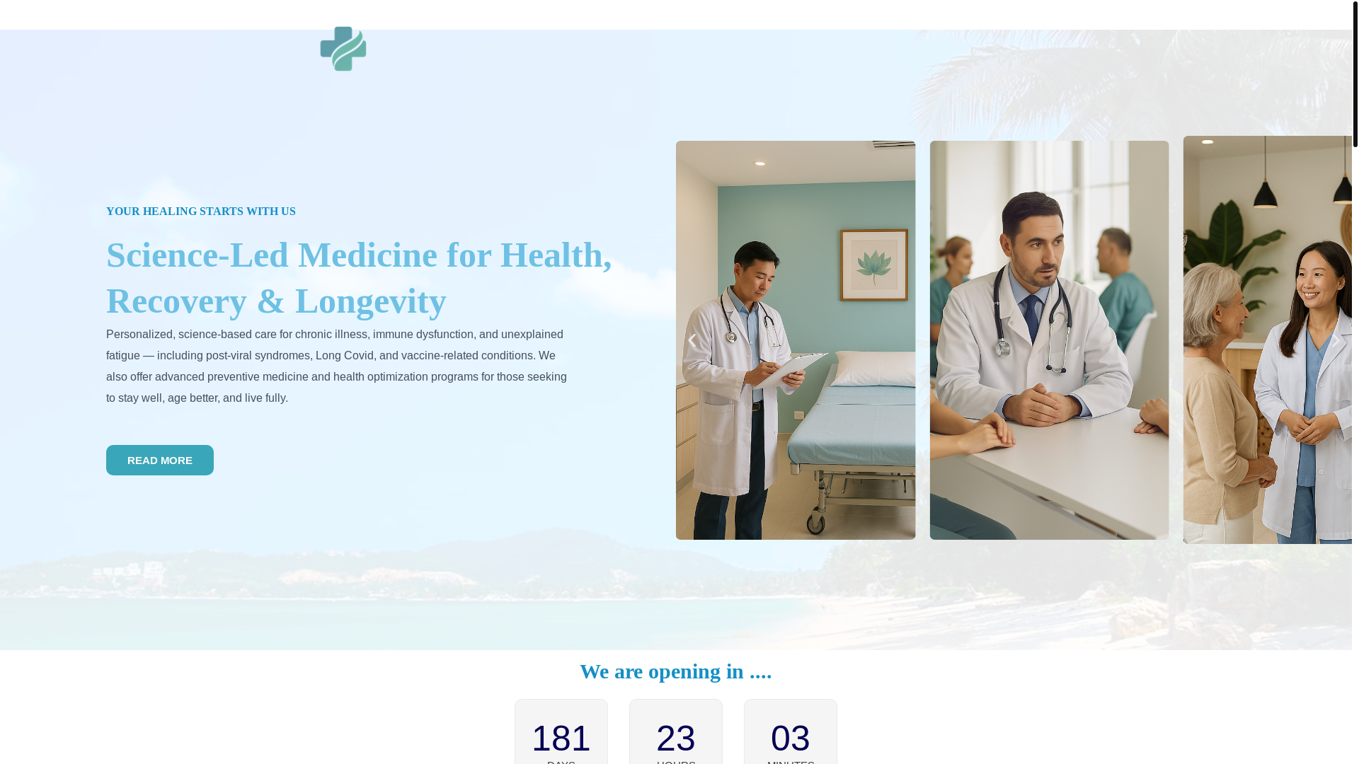 website screenshot of https://sanavitaeclinic.com/