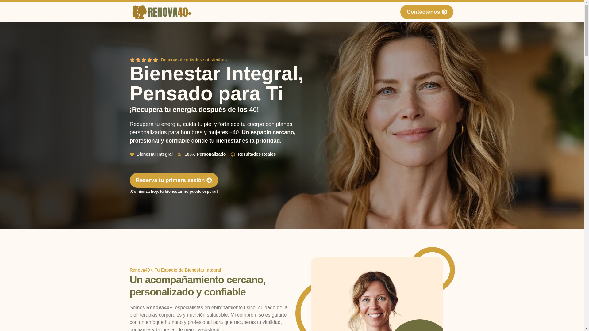 website screenshot of https://renova40.com/