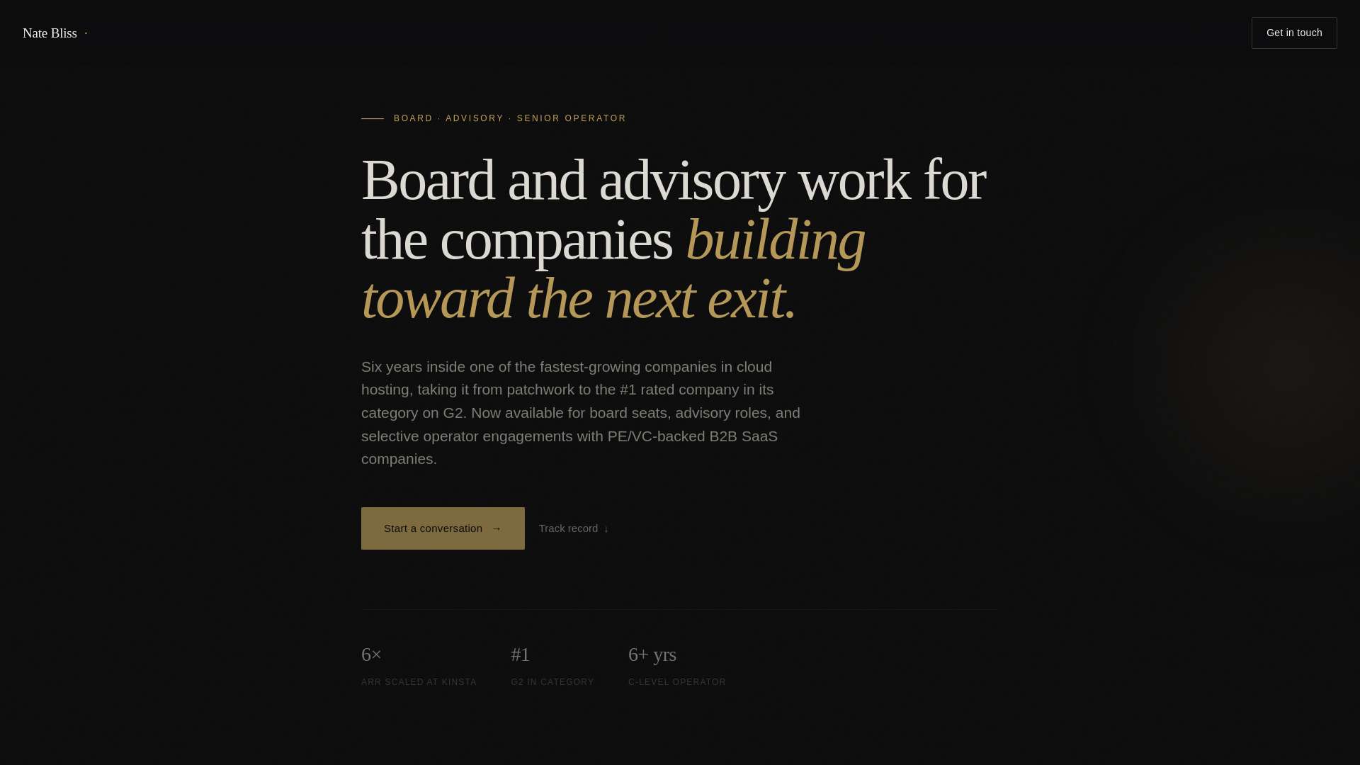 website screenshot of https://natebliss-site-eo7bw.kinsta.page