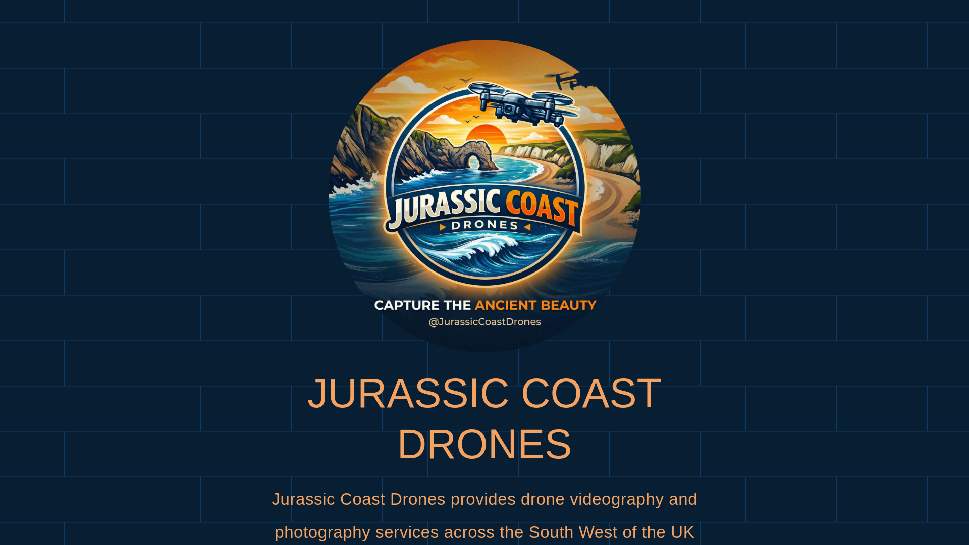 website screenshot of https://jurassiccoastdrones.co.uk