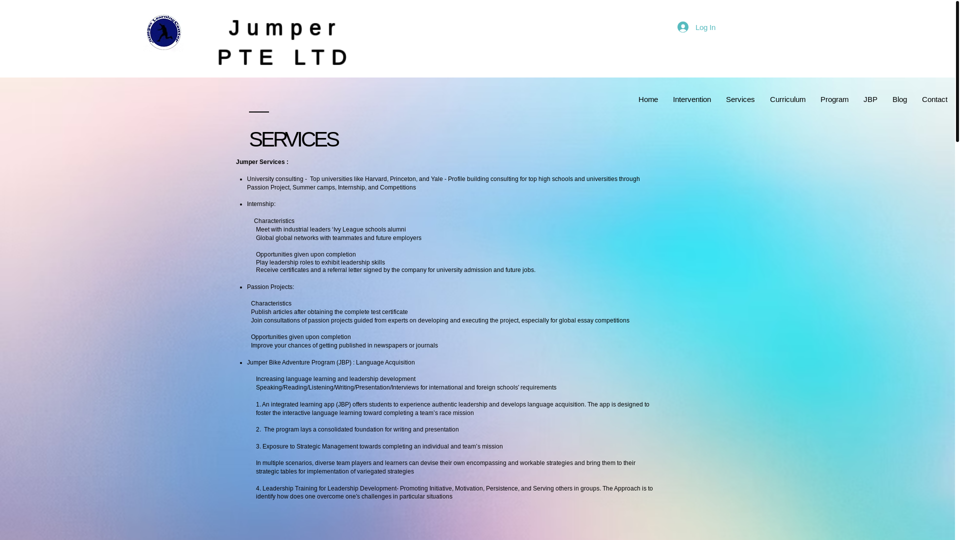 website screenshot of https://jumperpteltd.com/