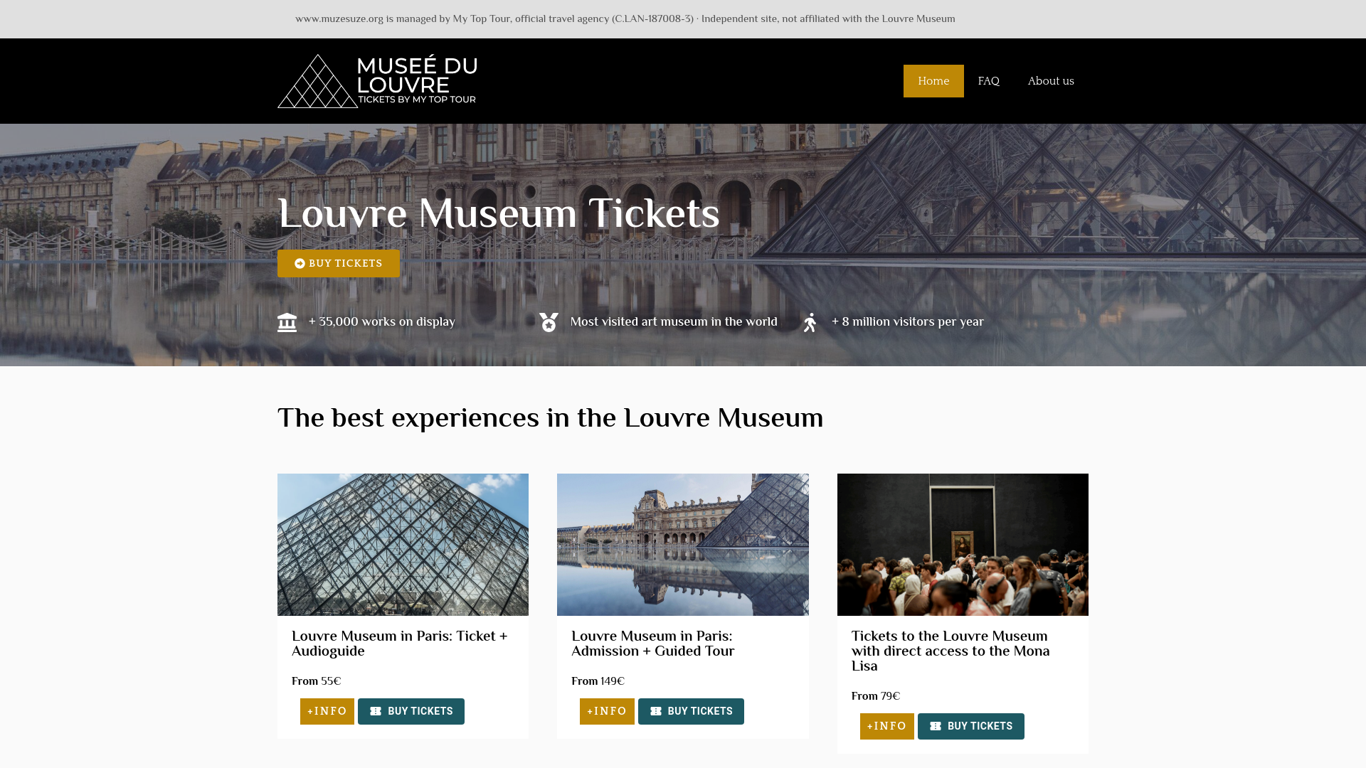 website screenshot of https://museeduloures.garden