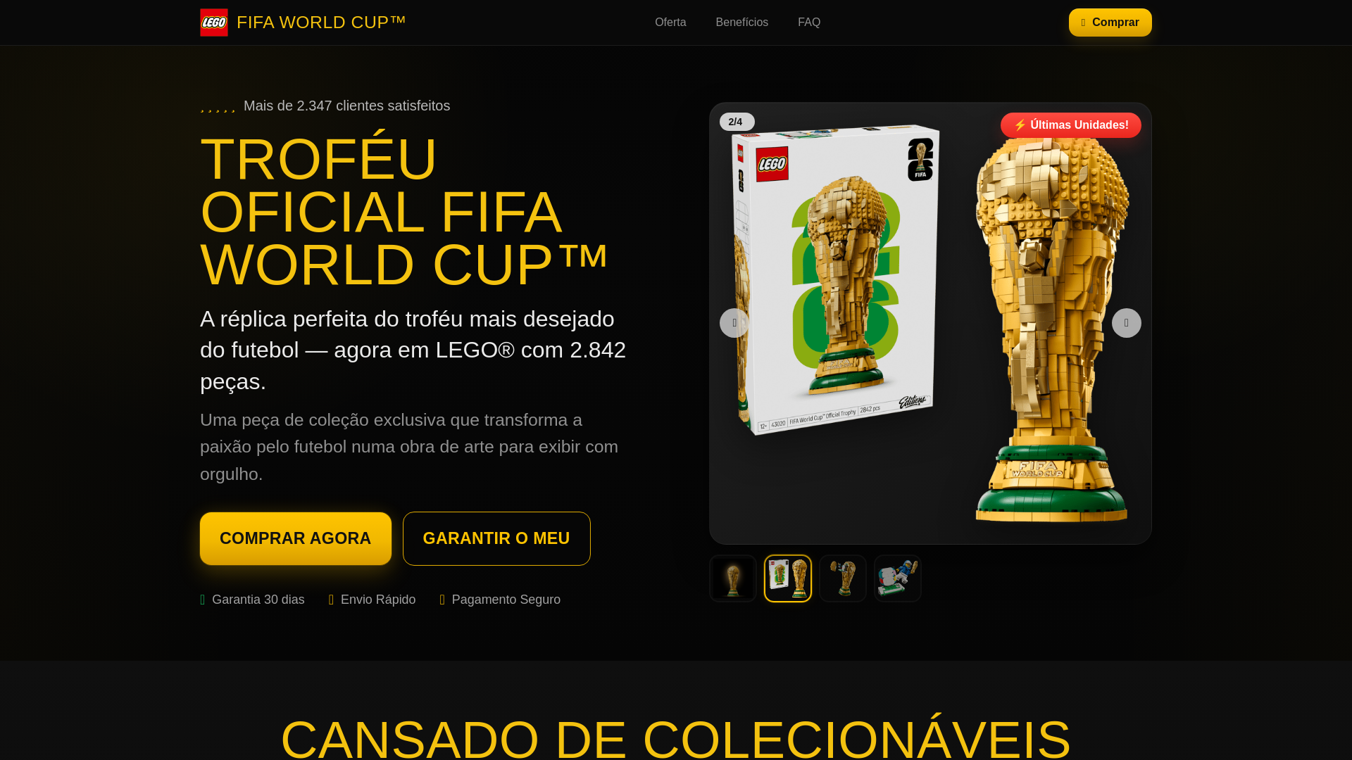 website screenshot of https://legofifacup.com/