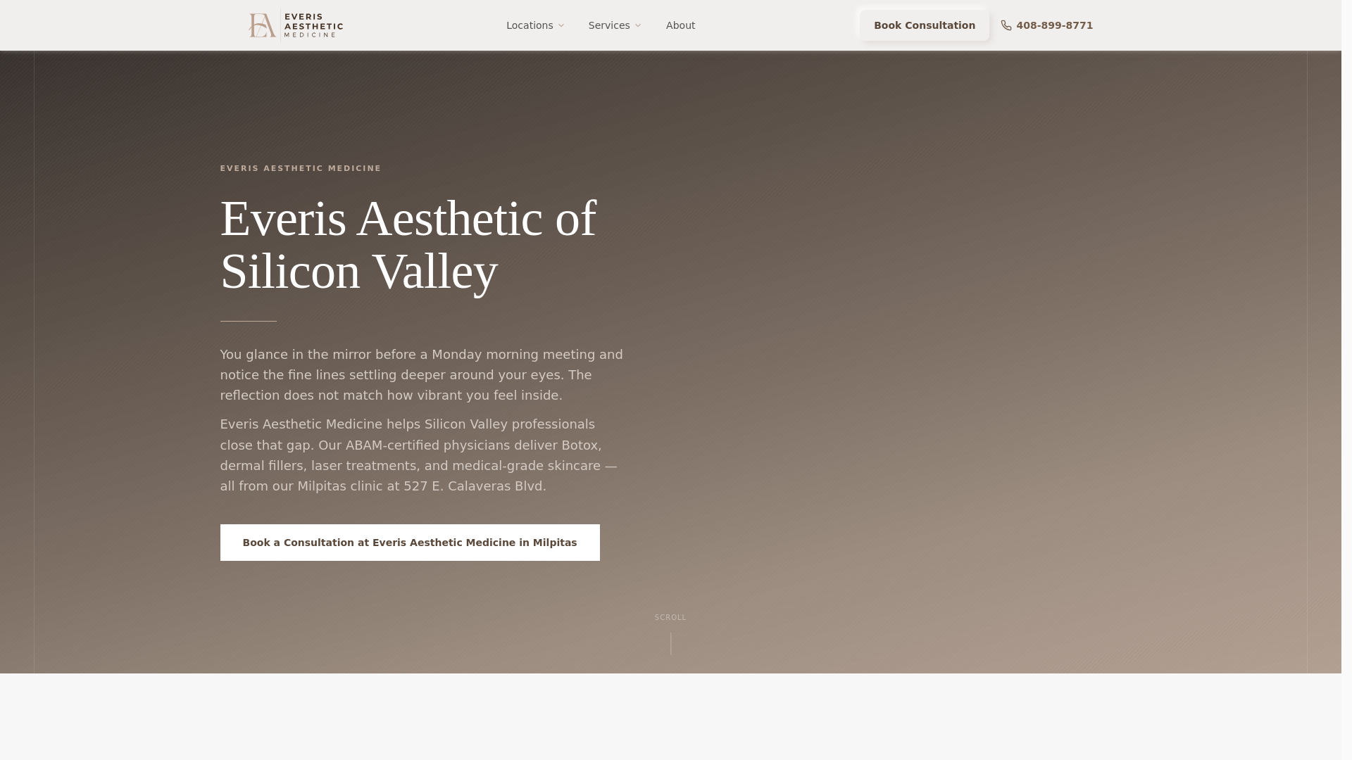 website screenshot of https://everis-aesthetic-medicine.pages.dev/