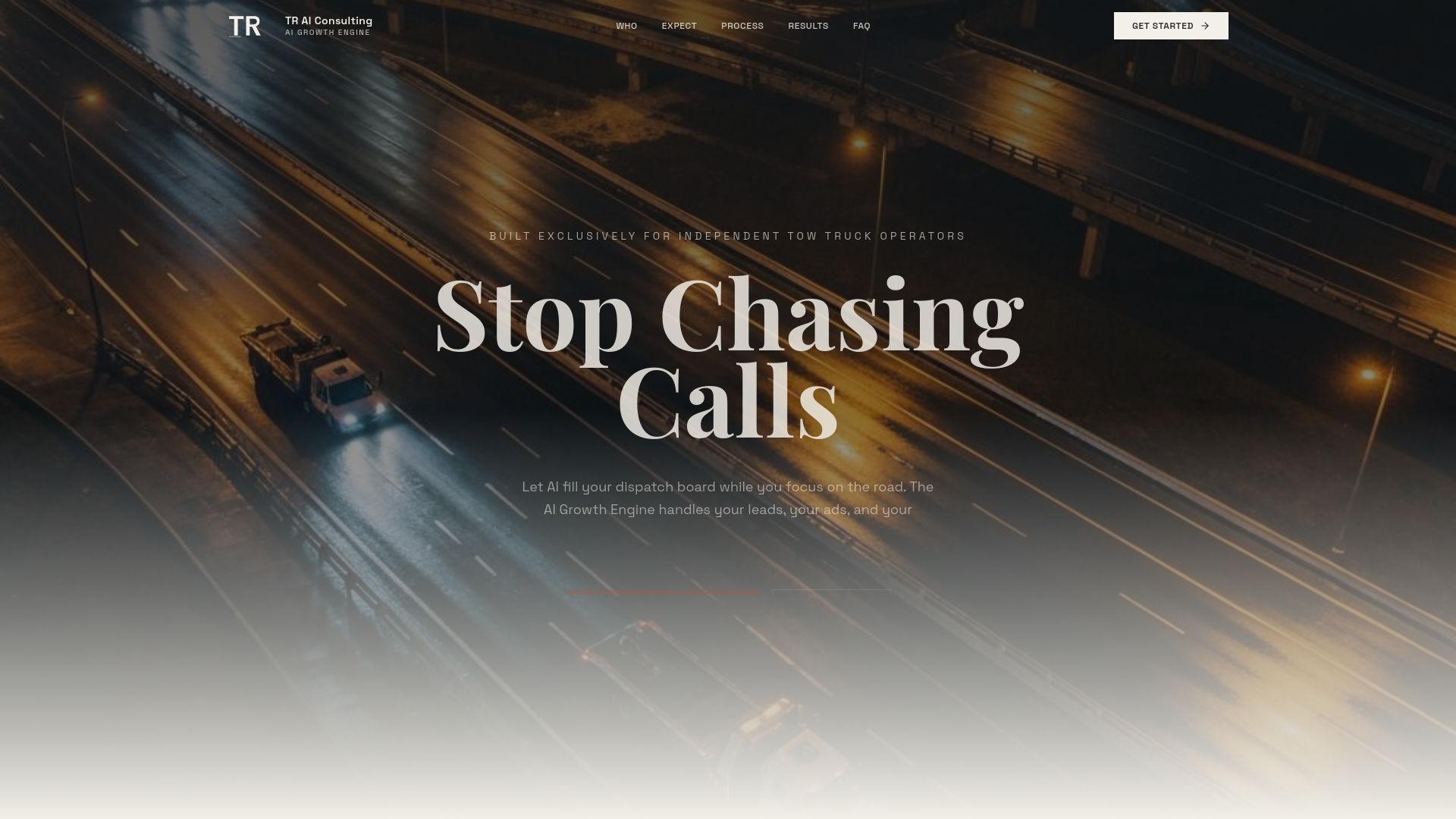 website screenshot of https://trai-consulting.com/