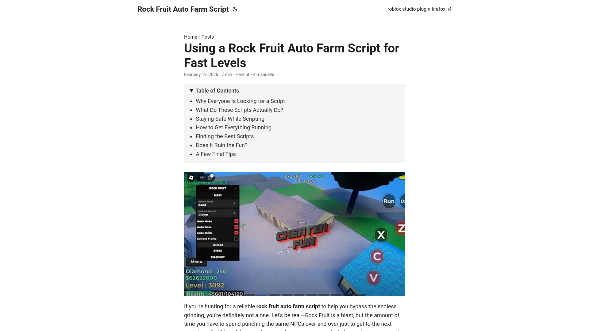 website screenshot of https://rock-fruit-auto-farm-script.pages.dev/