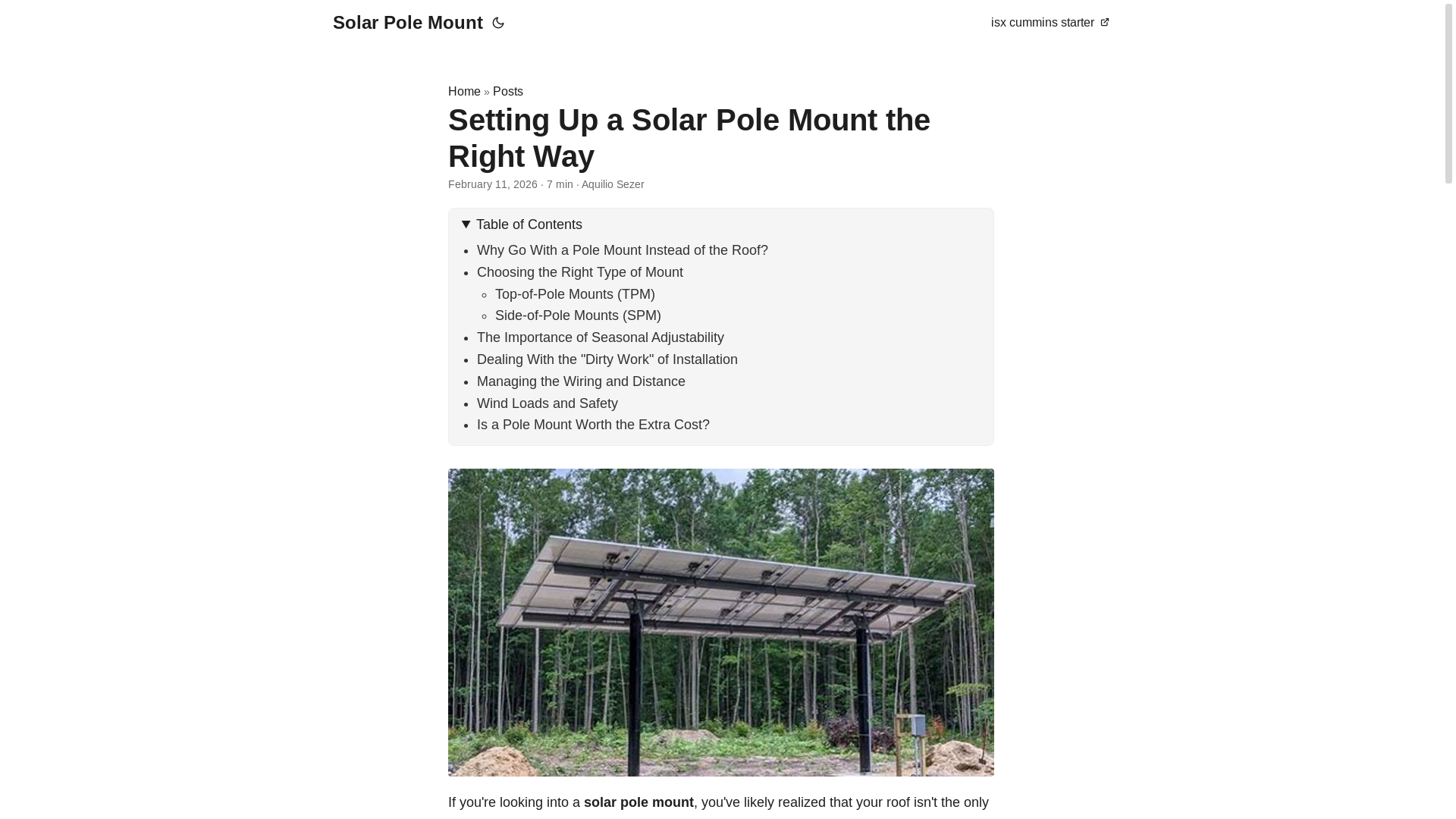 website screenshot of https://solar-pole-mount.pages.dev/