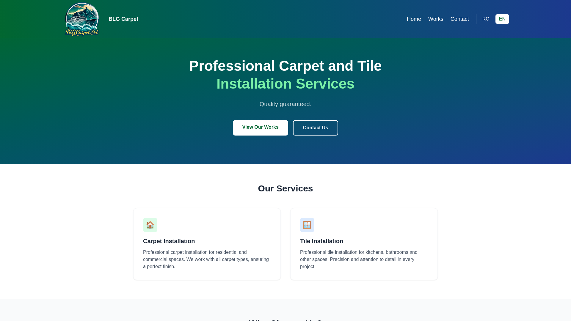 website screenshot of https://blgcarpet.pages.dev/
