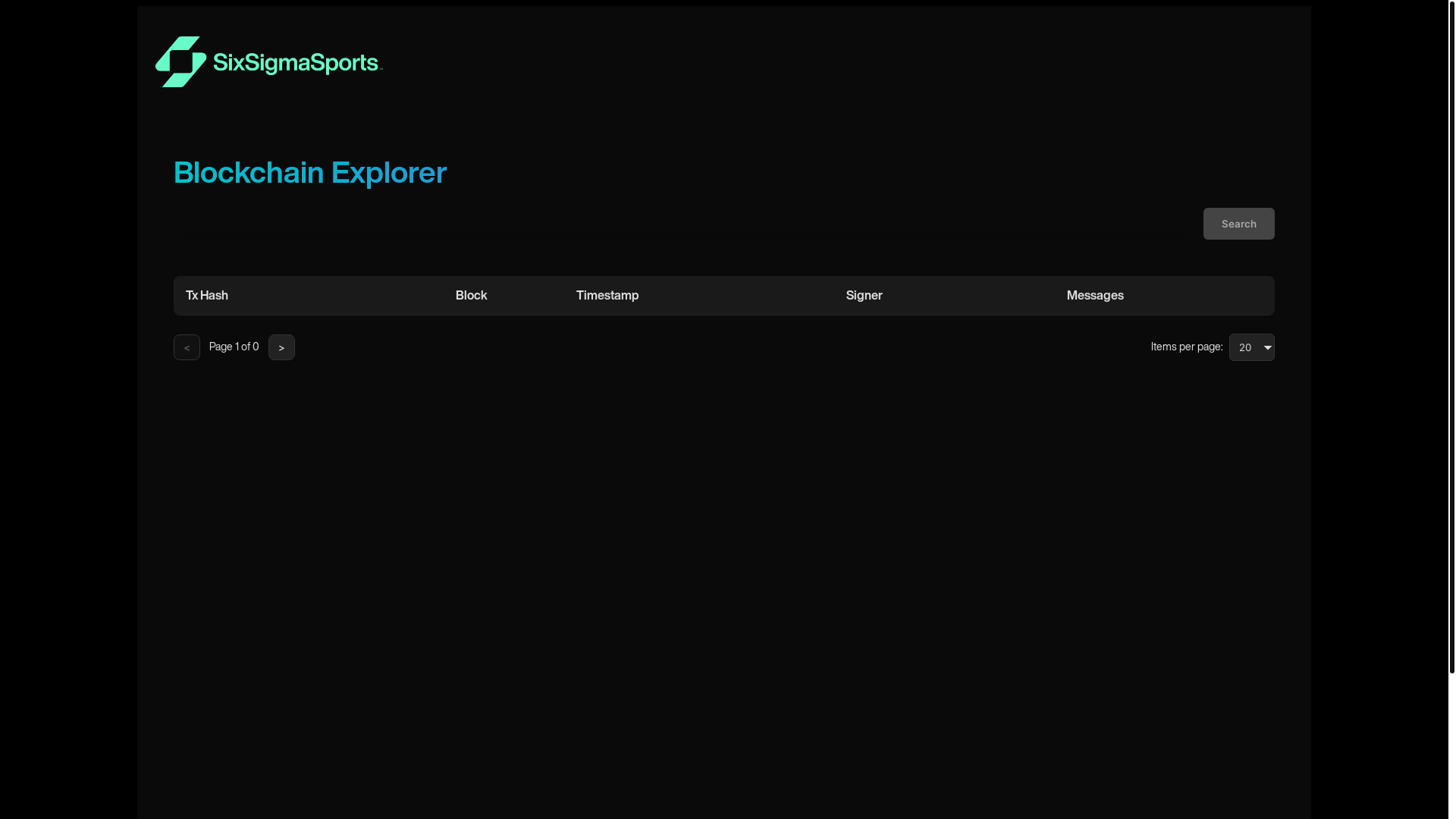 website screenshot of https://six-sigma-chain-explorer.pages.dev/