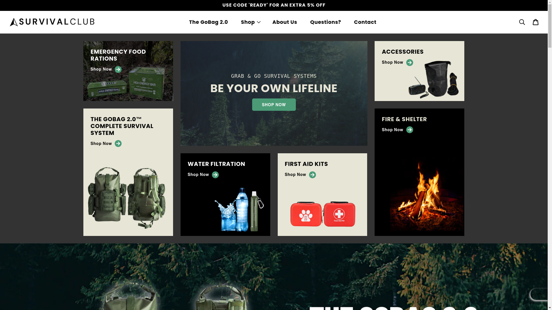website screenshot of https://nationalemergencysupplies.com/