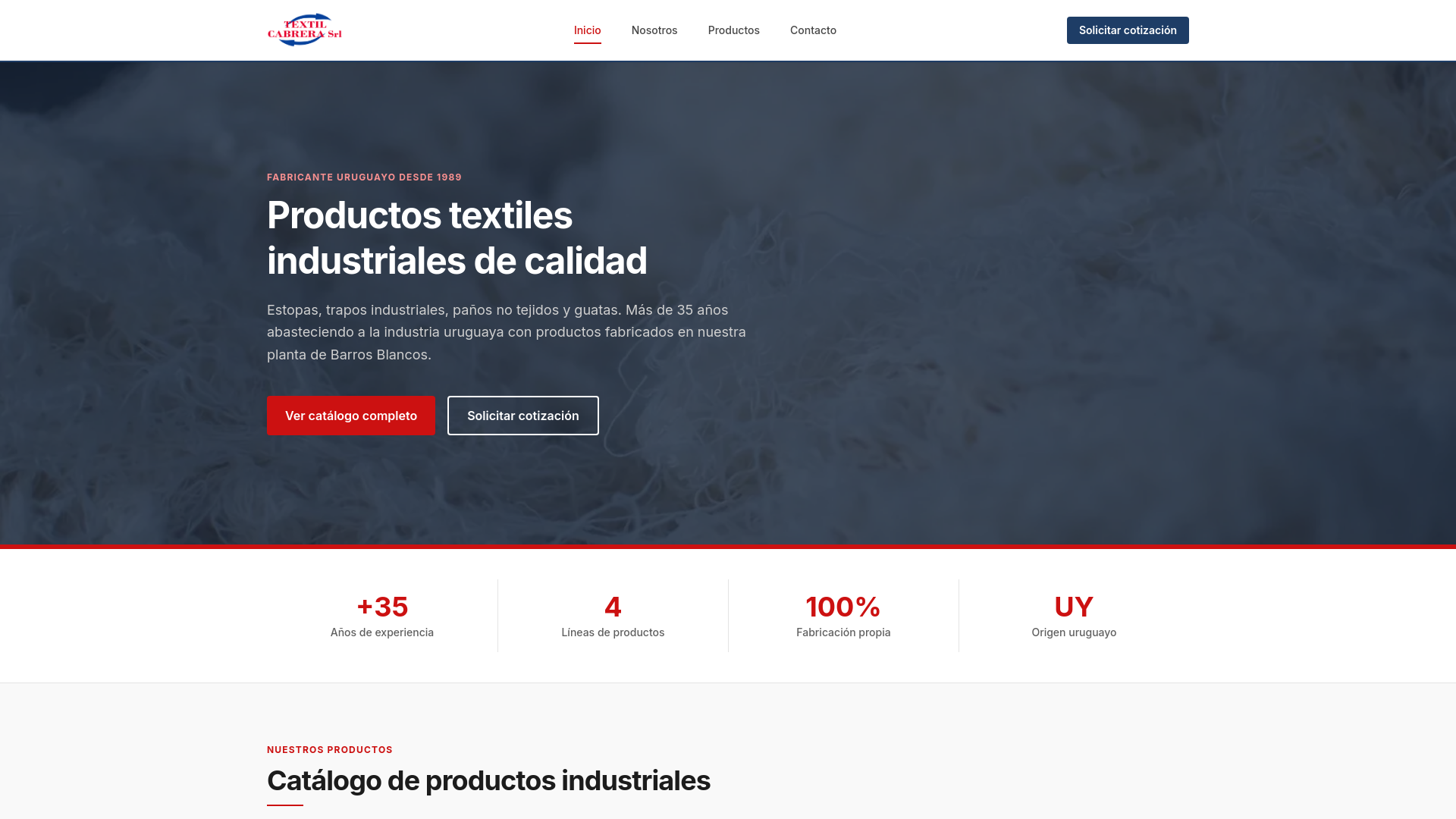 website screenshot of https://textil-cabrera.pages.dev/