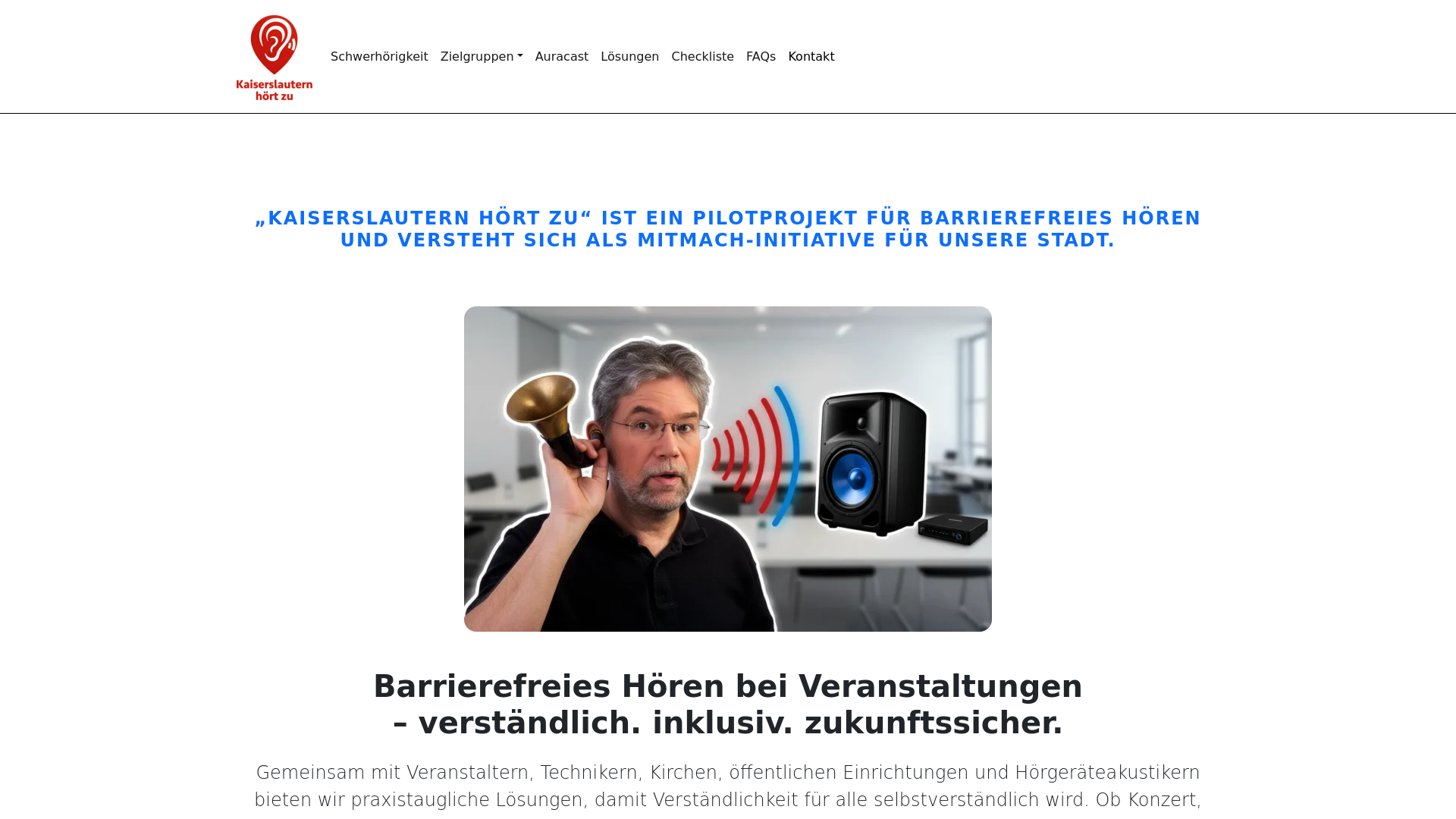 website screenshot of https://kaiserslautern-hoert-zu.de/