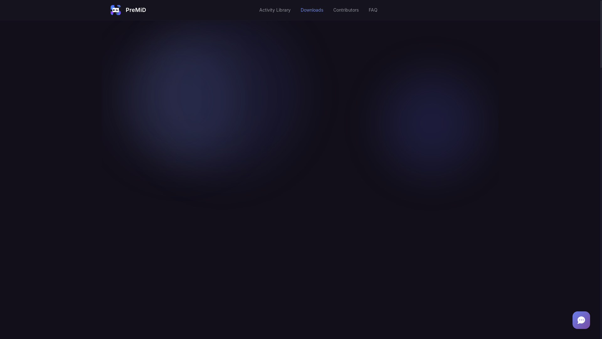 website screenshot of https://premid.app/downloads