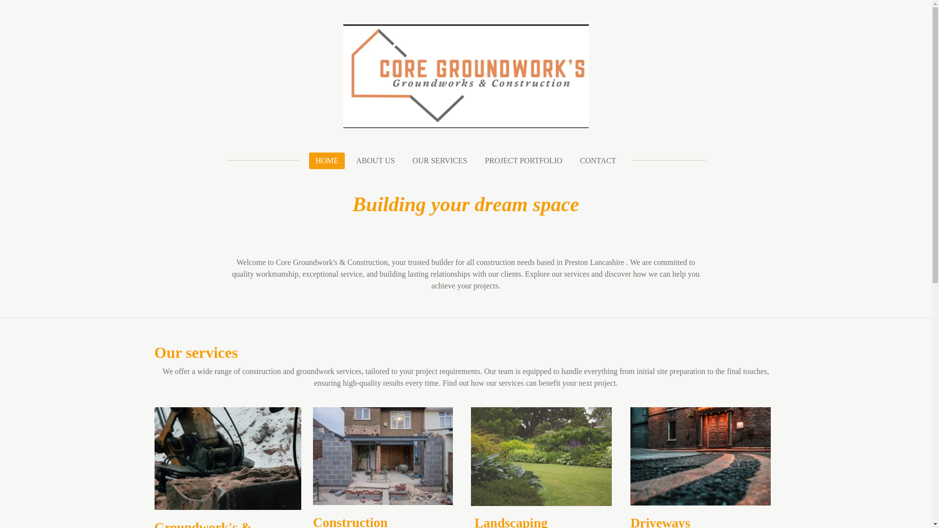 website screenshot of https://coregroundworksconstruction.co.uk/