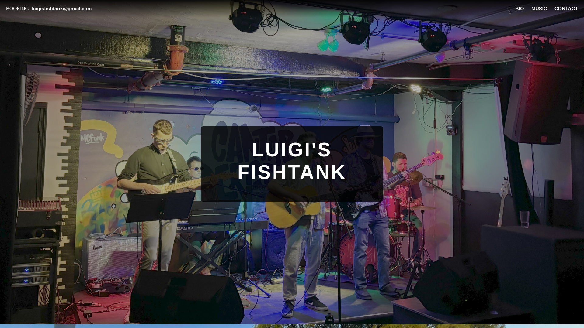 website screenshot of https://luigisfishtank.com/