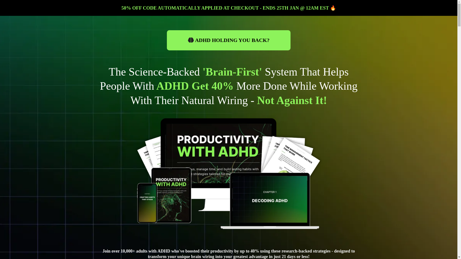 website screenshot of https://boostproductivitywithadhd.com/