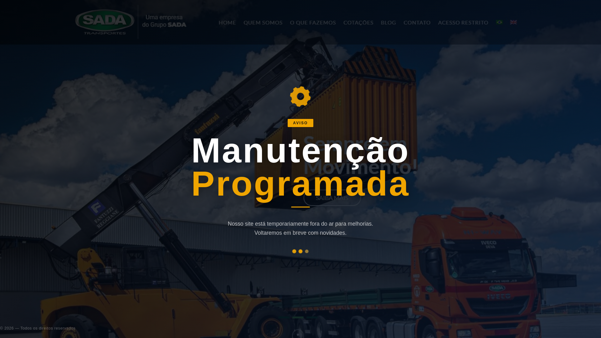 website screenshot of https://sadatransportes.com