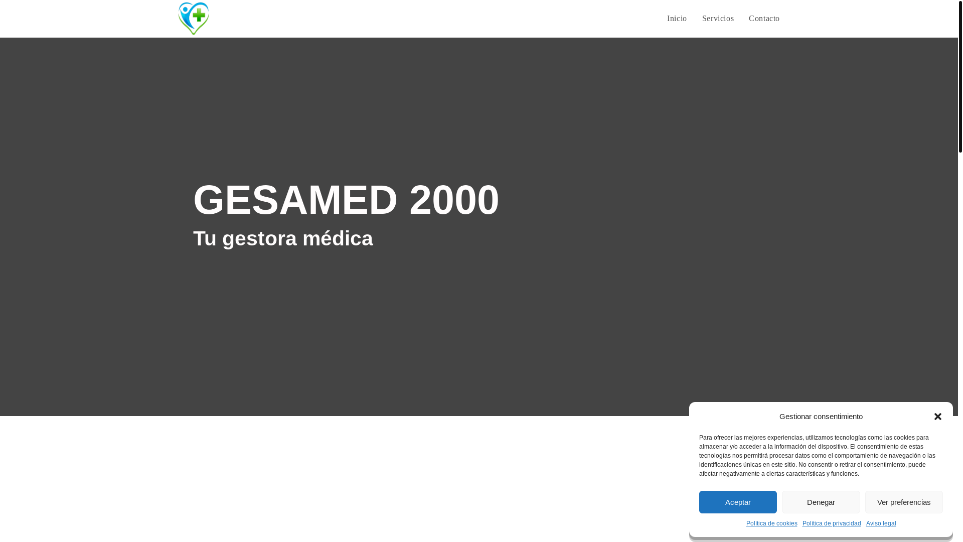 website screenshot of https://gesamed2000.es/