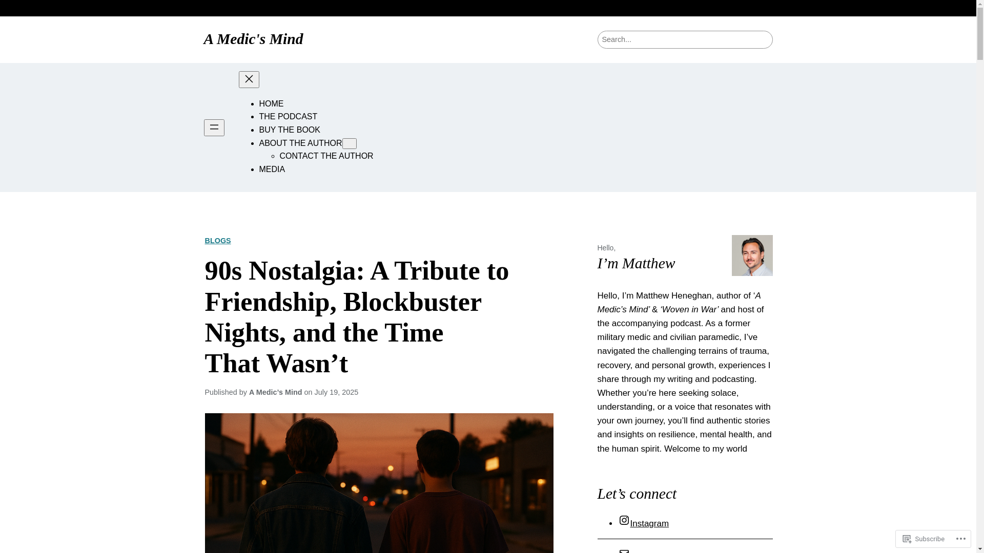 website screenshot of https://authormheneghan.com/