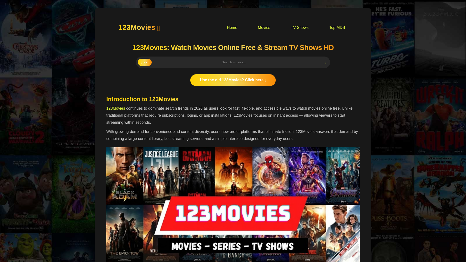 website screenshot of https://123moviez-world.pages.dev/