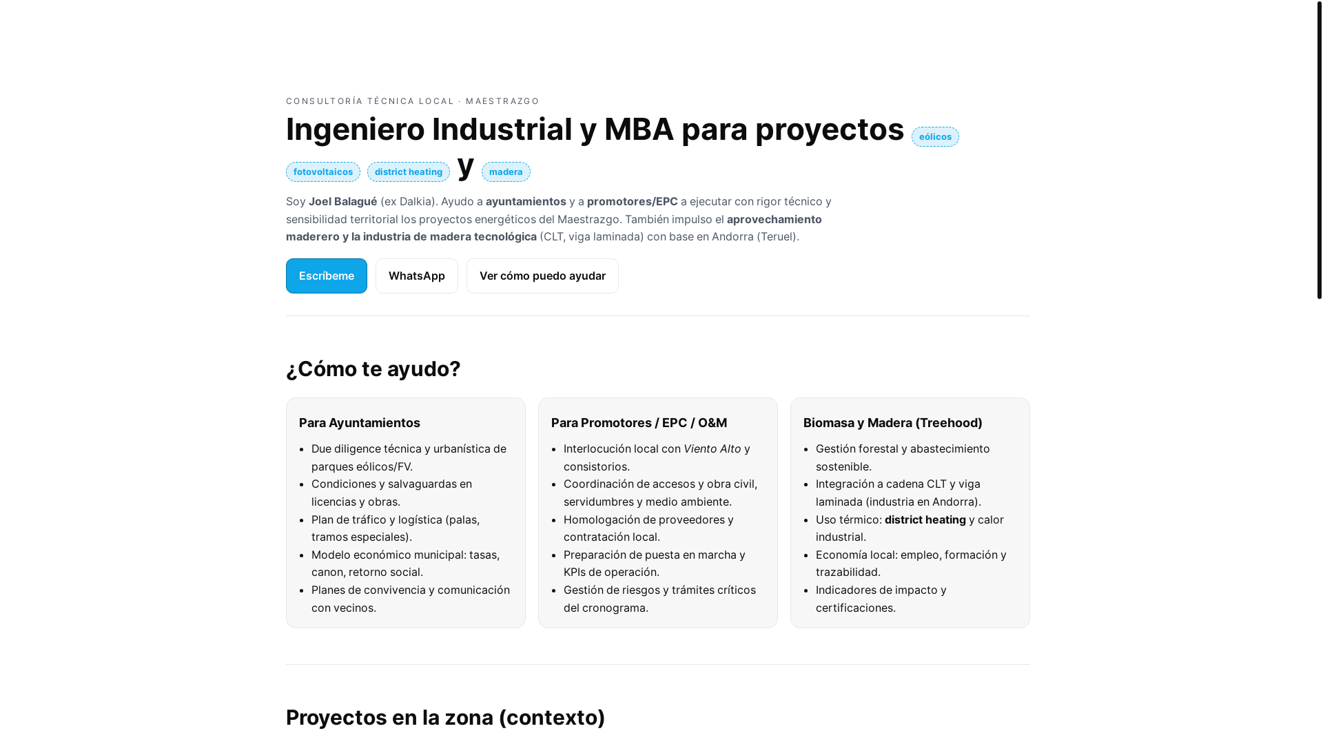 website screenshot of https://joelbalague.com/