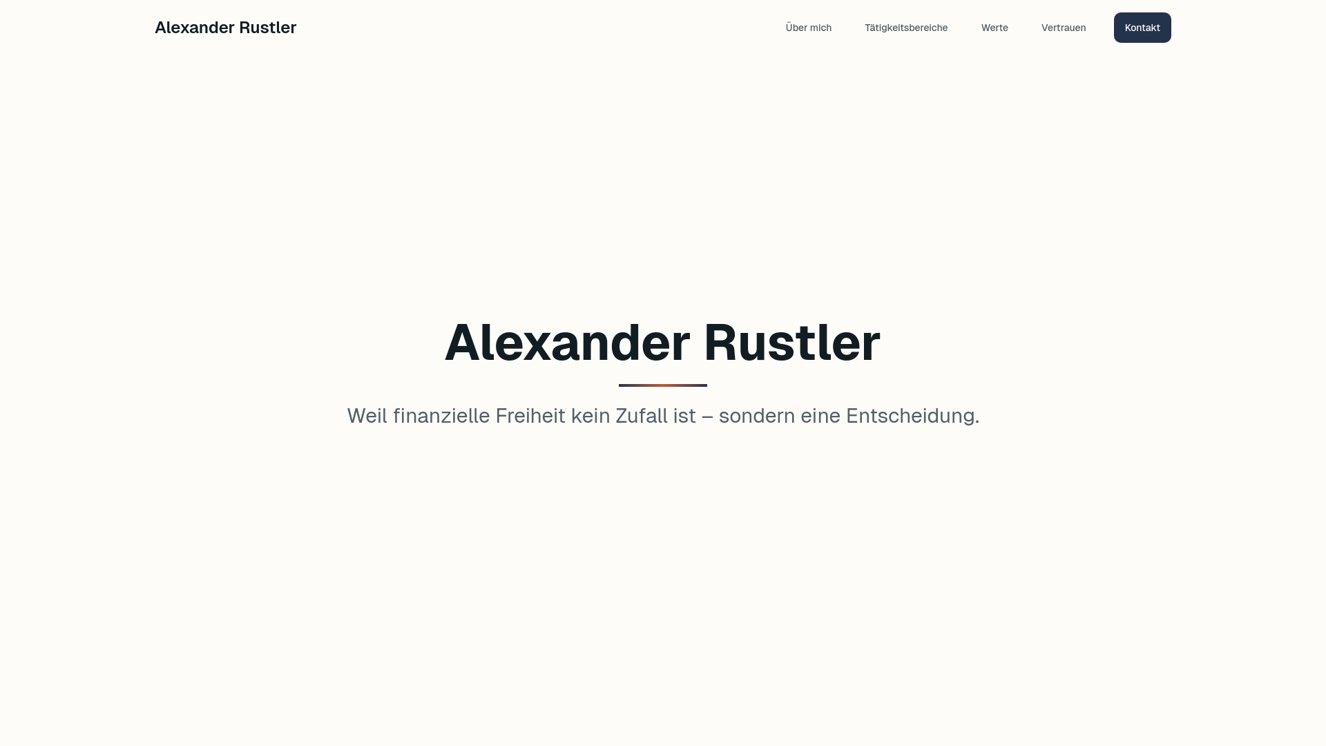 website screenshot of https://alexanderrustler.de/