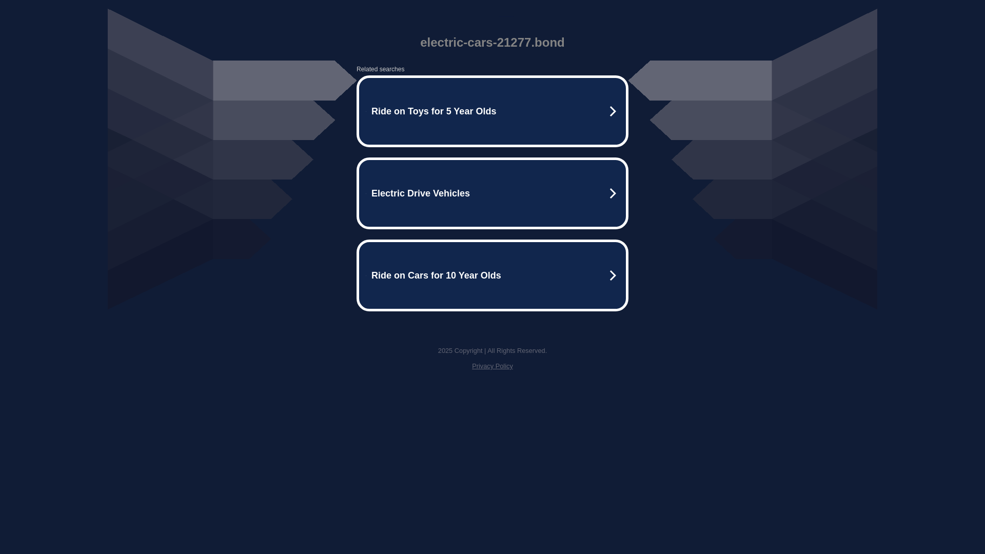 website screenshot of https://electric-cars-21277.bond/