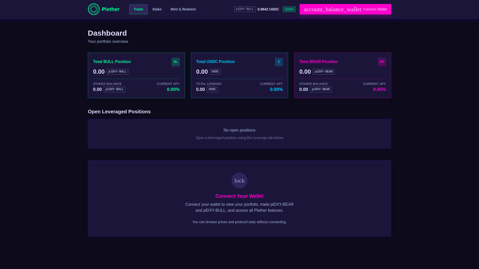 website screenshot of https://plether.pages.dev/