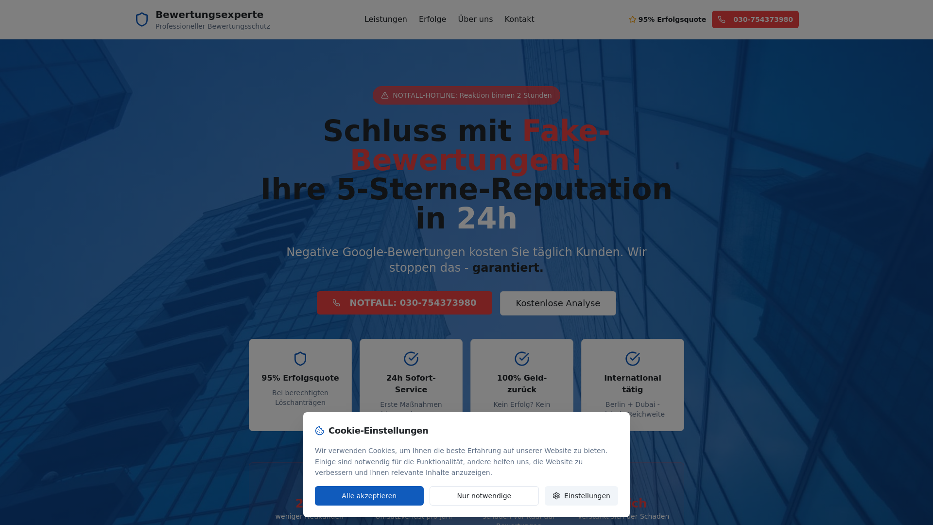 website screenshot of https://bewertungs-express.de